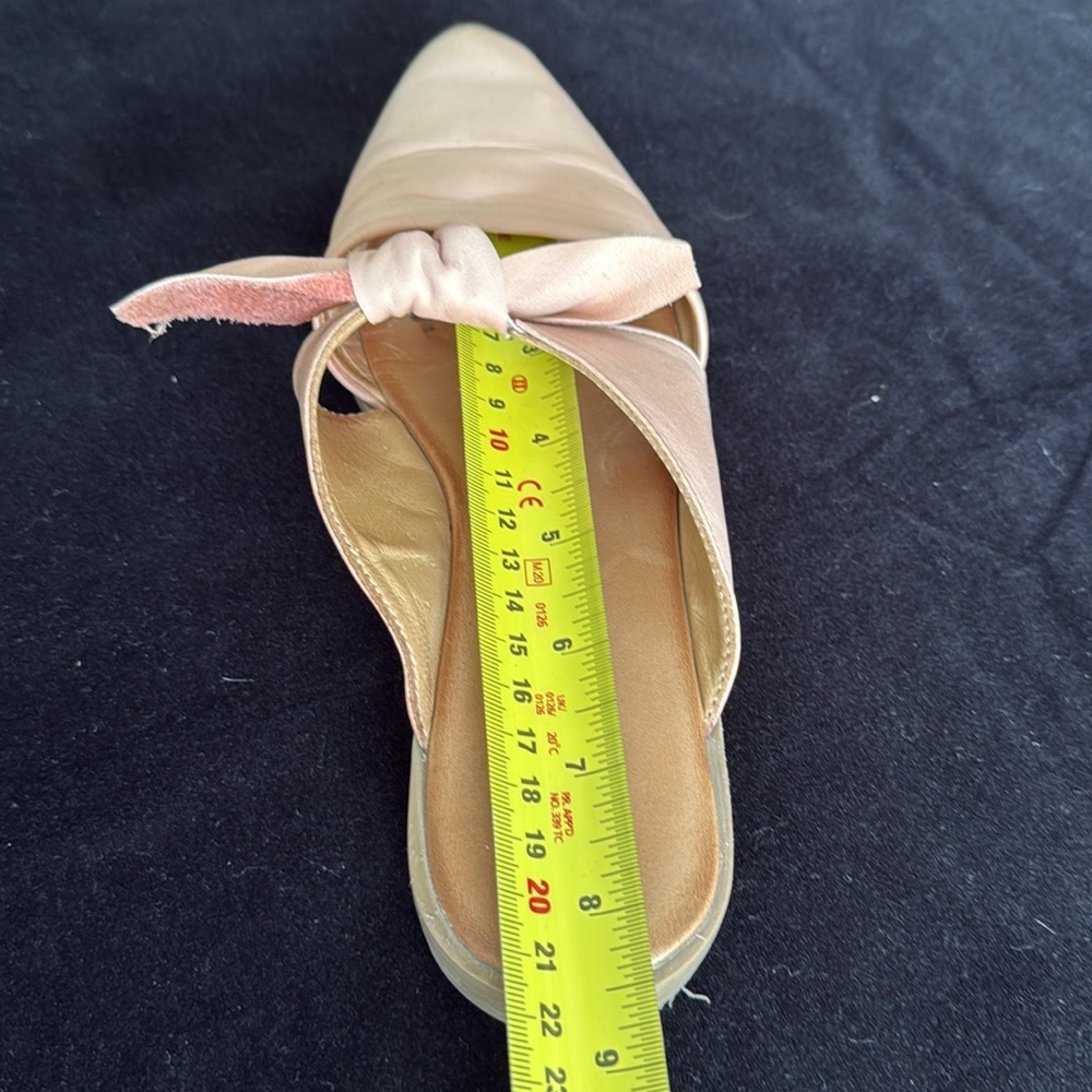 Bueno pale petal pink Leather Women's bow Mules size 36 - Picture 8 of 13